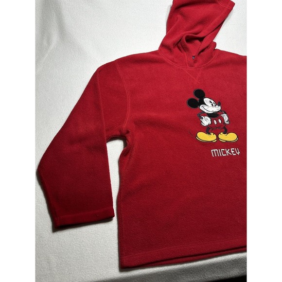 Disney Mickey Mouse Hooded Pullover Unisex Fleece Large - Minor Wear - Picture 5 of 15